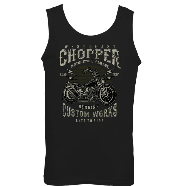 West Coast Chopper Custom Works Mens Biker Vest Motorbike Motorcycle