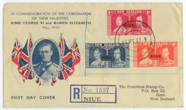 1937 New Zealand Niue Coronation FDC