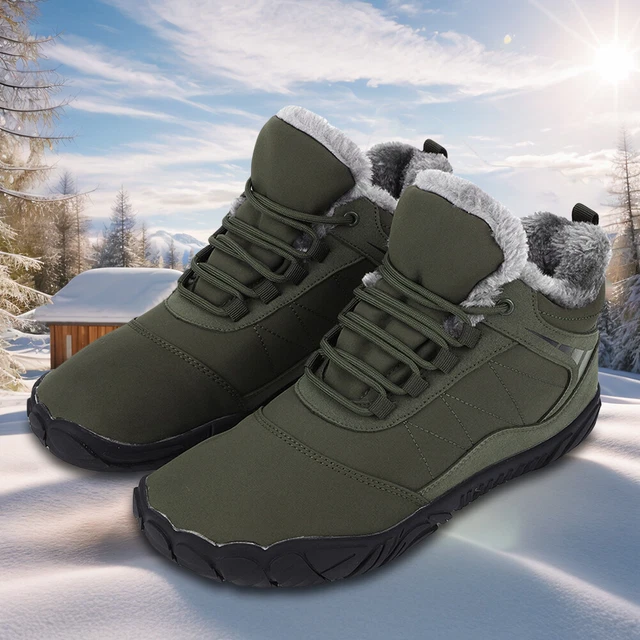 WINTER PLUSH BOOTS Wide Toe Box Barefoot Shoes Waterproof for Hiking