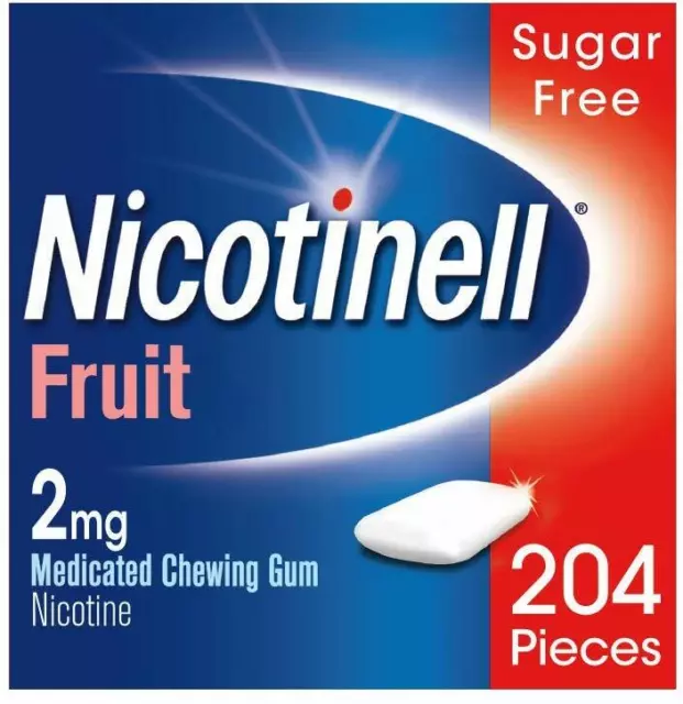 Nicotinell Kaugummi Obst 2 mg von 204 Stück Verfall - 02/2026 ((3er Pack)) 3