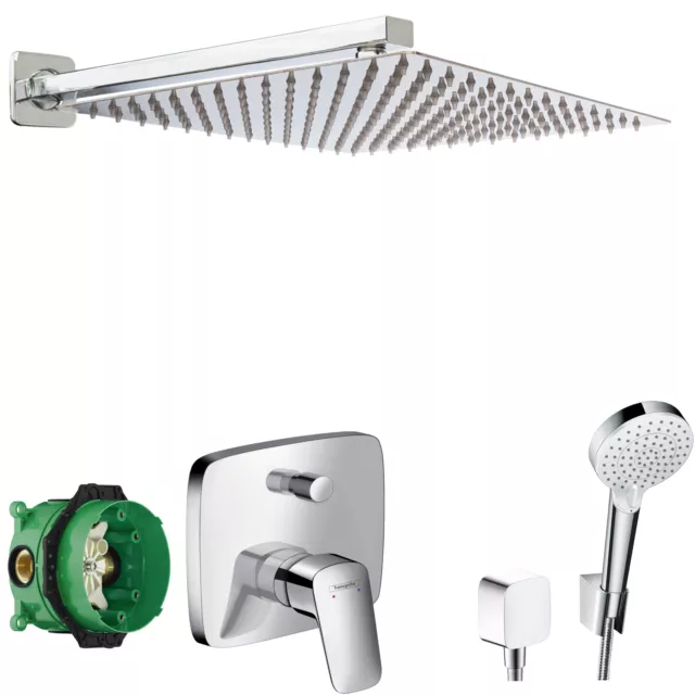 Hansgrohe Set XXL 450 Brausearm Kopfbrause Logis Unterputz Ibox Duscharmatur A51