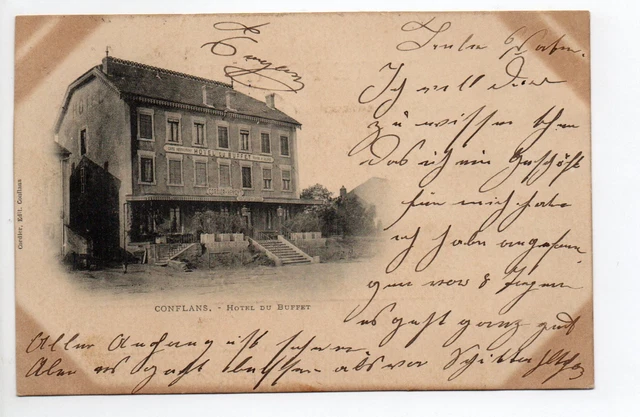 CONFLANS JARNY Meurthe et moselle CPA 54 carte nuage 1900 hotel du buffet