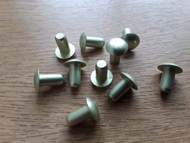 1/4" x 1/2" SOLID ALUMINIUM MUSHROOM ROUND HEAD RIVETS ANODIZED QTY 20