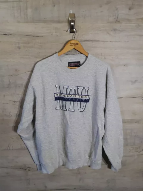 Michigan Tech University weatshirt Grey  Xl  Vtg Mens Jumper Sweater SRA