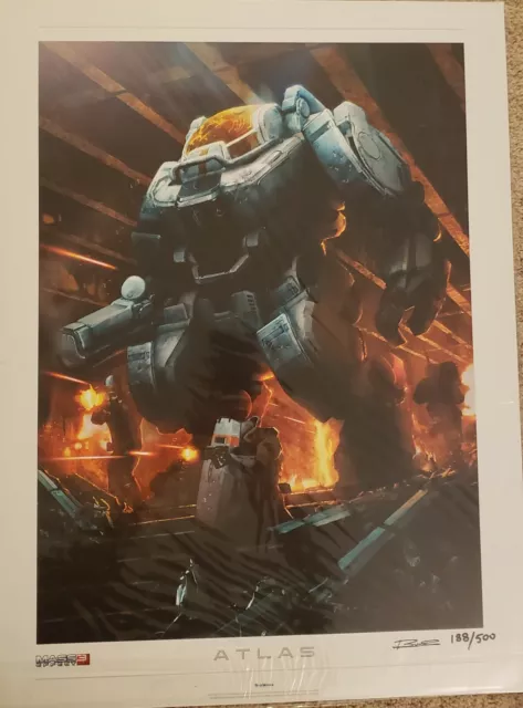 Mass Effect 3 Atlas Lithograph Signed & Numbered  188/500