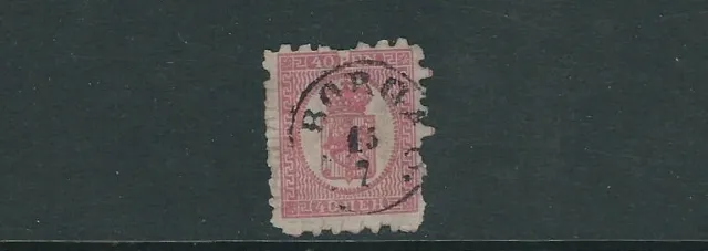 FINLAND 1866-67 COAT of ARMS (Sc 10 40h) USED