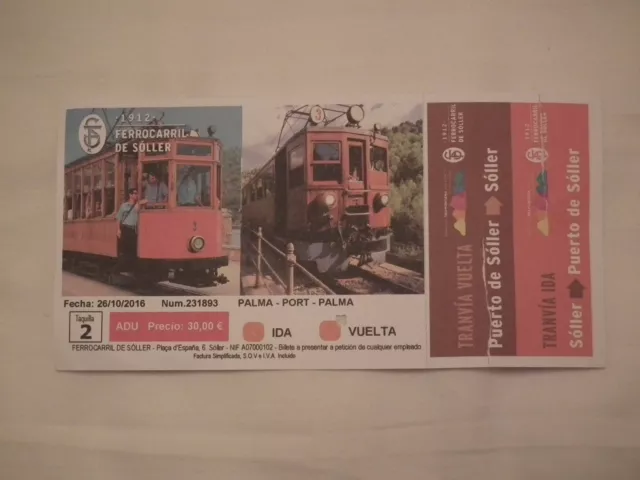 Tren de Soller Railway tickets Palma to Port de Soller return 2016