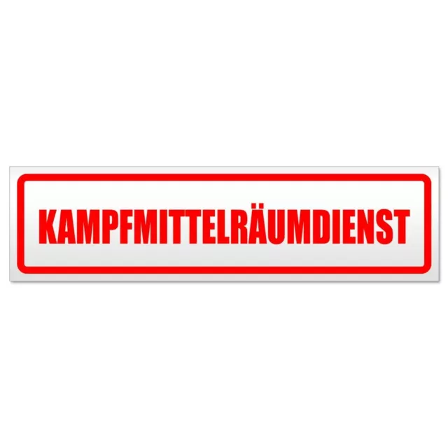 Kampfmittelräumdienst Magnetschild Schild magnetisch