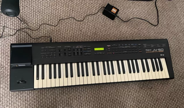 Roland JV50 Synthesizer (with Stand and Hold Pedal) - Very Good Condition