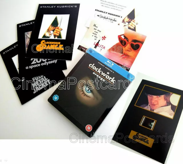 KUBRICK Lolita CARD+Clockwork Orange Cell+Blu Ray STEEL+Jacket 2001 Odyssey BOOK