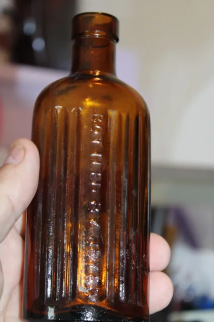Antique, 6'' Amber, JEYES FLUID, Poison/Chemical  Bottle Item#A-5666