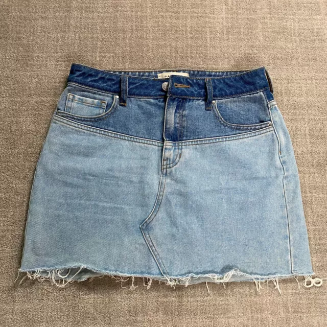 PacSun Denim Mini Skirt Size 27 Blue Jean With Pockets Womens 100% Cotton