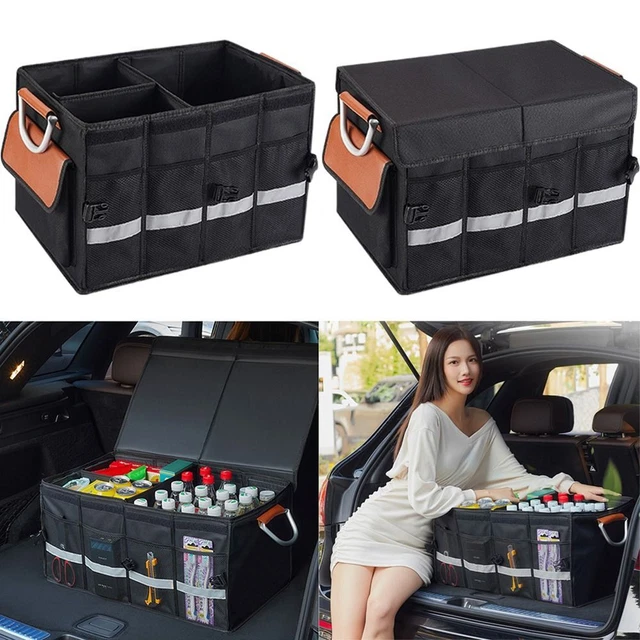 Black Friday Deals 2025 FORTEM SUV Trunk Organizer, Car Organizer, Collapsible Multi-Compartment Storage Bag For Car Accessories For Women Men, 1680D Oxford, Non Slip Bottom, Adjustable Straps, (50L - View #3