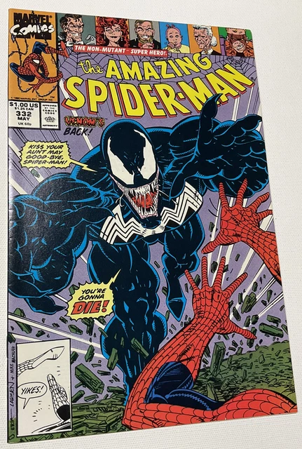The AMAZING SPIDER-MAN 332 MAY 1990 MCU Direct Marvel Comic Book 1st App. LENO