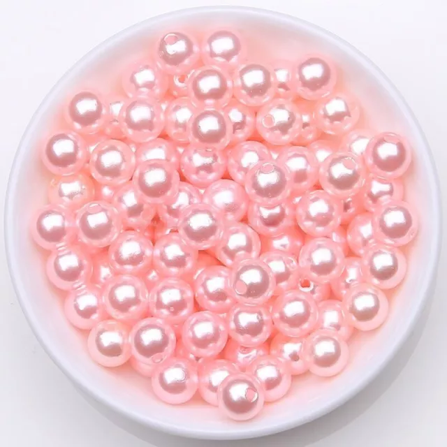 400Pcs 6mm 8mm 10mm Imitation Pearl Acrylic Round Beads Loose Spacer Jewelry DIY