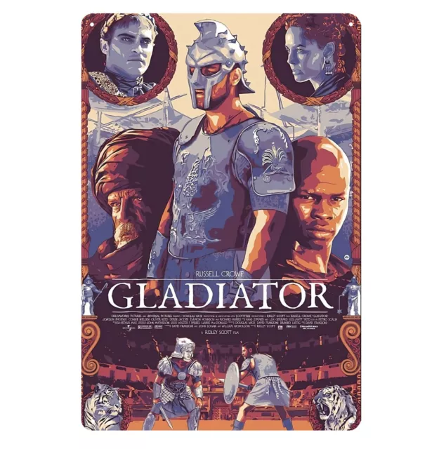 Gladiator Russell Crowe Movie Metal Poster Tin Sign 20x30cm