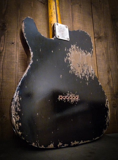 #202240 :: Baldman's Relic Telecaster set in Black nitro finish :: Aged Roadworn 7