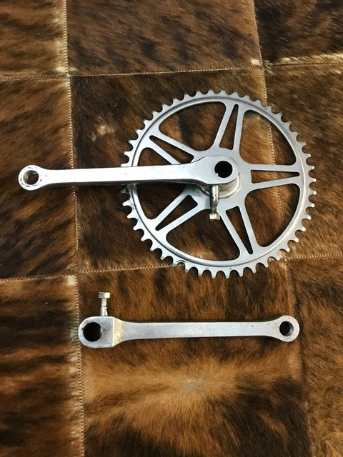 Guarnitura Vintage Gnutti 47-50 Dents - Pour Vélo De Course Années 50 - Pédalier 170mm - Occasion Italie