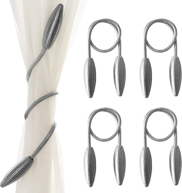 4Pcs DIY Twist European Style Curtain Tie Backs Clips Holders Holdback - Grey