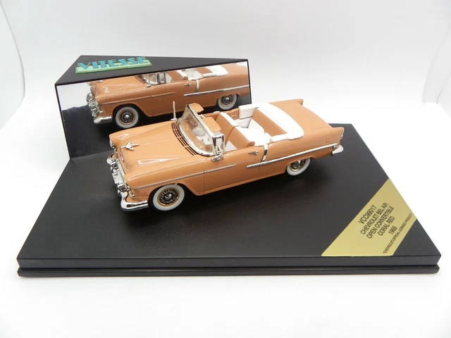 Chevrolet Bel Air Open Convertible 1955 Coral Red 1955 1/43 Vitesse en boite