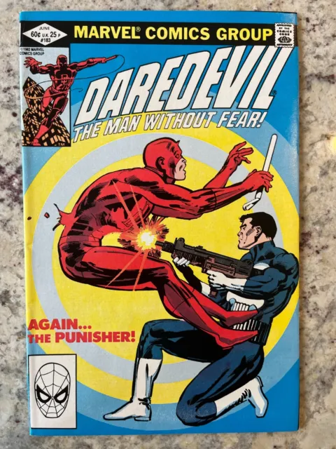 Daredevil #183 VF/NM 1st Punisher Battle 1982 Miller Elektra Marvel