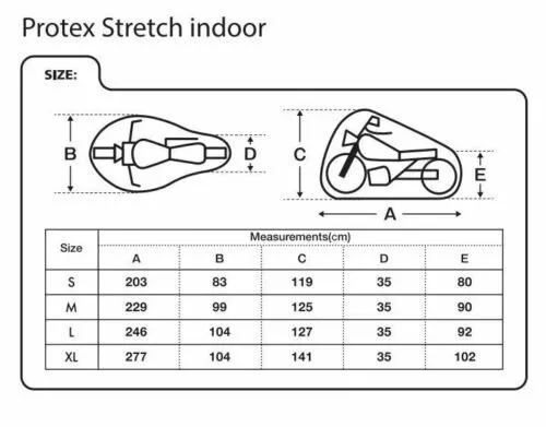 Oxford Protex Premium Stretch Motorrad Abdeckung Innen Motorrad Staub groß Neu 2