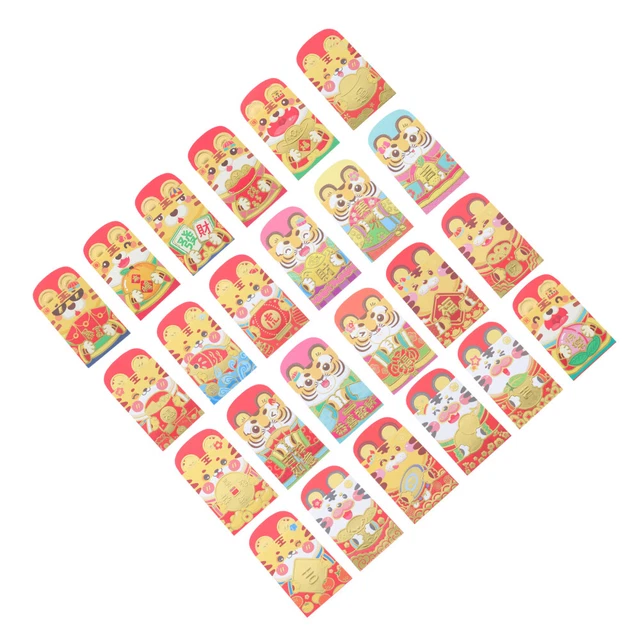 48 Pcs Year The Tiger Red Envelope Chinese Money Envelope Packing Bag