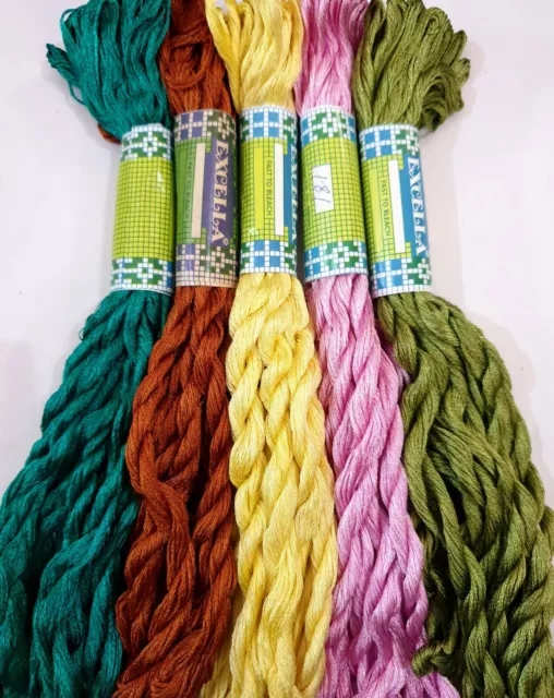 SILK EMBROIDERY THREAD 5 SKEINS 400 mts Great Value SALE BARGAIN DEAL M11