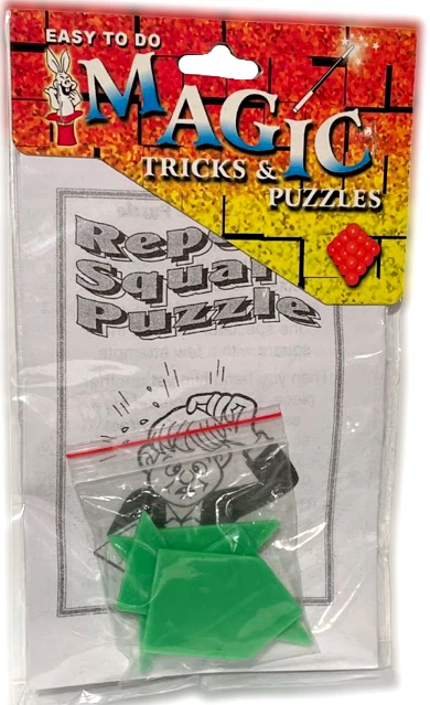 REPEAT SQUARE PUZZLE MAGIC TRICK Close Up Plastic Brain Teaser Funny Toy Gift