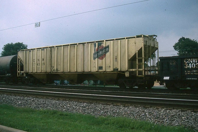 Railroad Slide - Chicago North Western #174319 Hopper Car 1994 Elmhurst Illinois