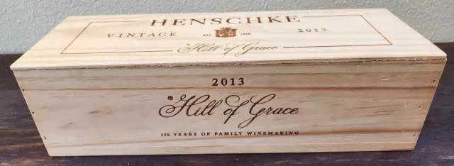 Empty Box Henschke Hill Of Grace Vintage Wooden Box 2013 Vintage