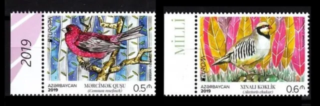 Azerbaijan 2019 * EUROPA CEPT * National Birds * Set of 2 stamps * MNH