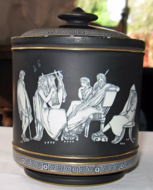 Prattware, Pratt Fenton Old Greek Humidor, RARE