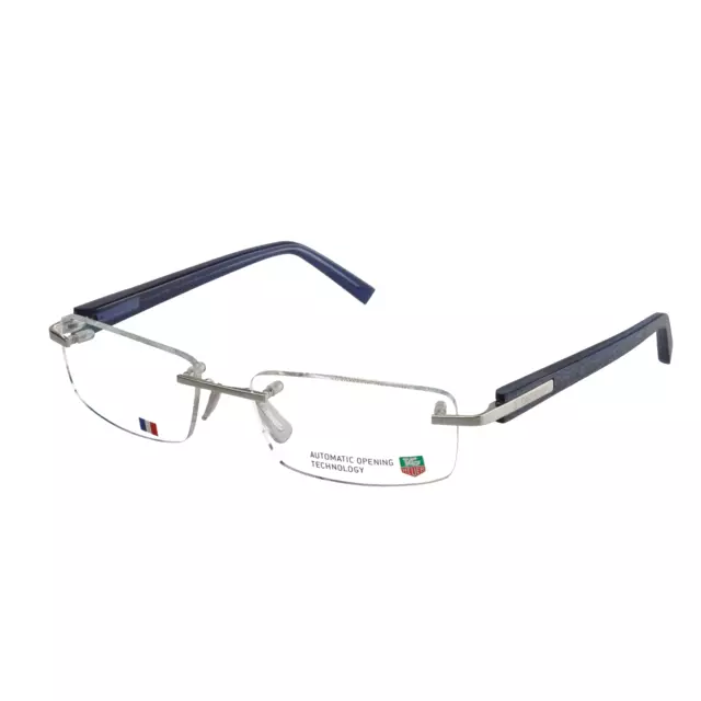 TAG Heuer Eyeglasses Trends TH 8104 011 56-17 silber-blau Herren Fassung Brille