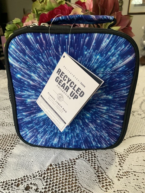 Pottery Barn Teen Gear UP Classic Lunch Bag Hyperdrive NWT Blue Space