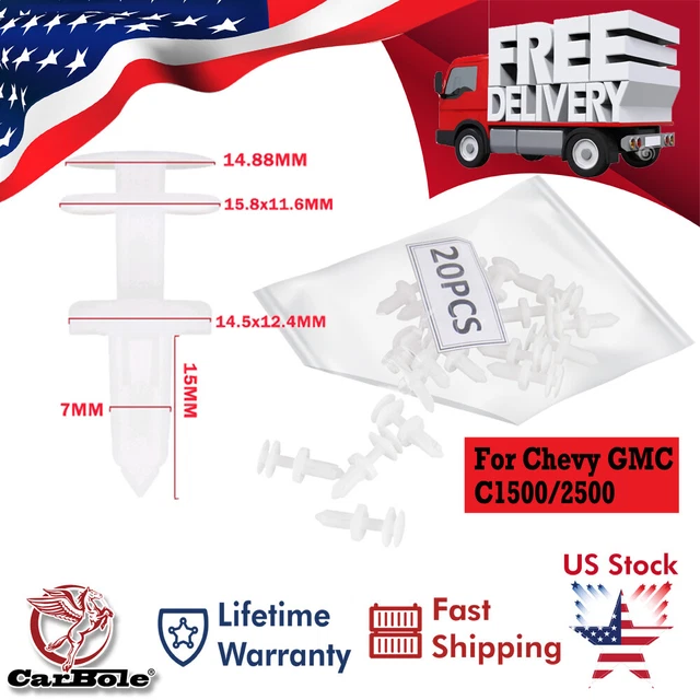 20X Retainer Clip Door Trim Panel Push fit for Chevy GMC C5 C6 C/K 1500 15960325
