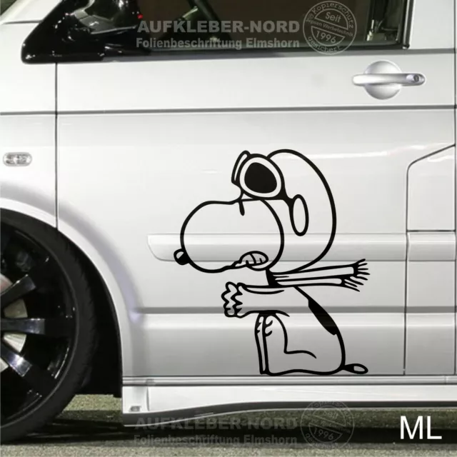 Aufkleber Snoopy S099 ML - gesamt ca 30x25cm für Auto Bus Wand Wohnmobil Van