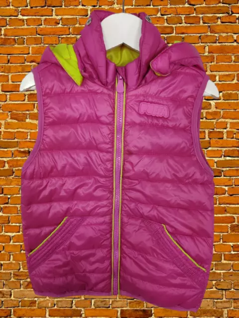 Girls Puffa Coat Age 5-6 Years Pink Light Padded Sleeveless Gilet Jacket 116Cm