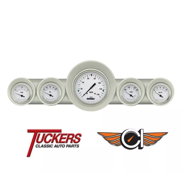 1959-60 Chevy Impala Car White Hot Gauges Cluster Classic Instruments CH59WH54