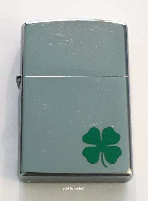 Zippo Street Chrome Lighter With 4 Leaf Clover, Bit O'Luck, 24007S, New In Box