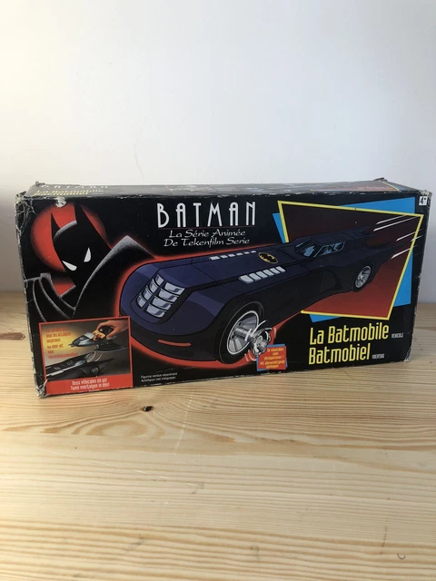 Batmobile Kenner Série Animée Batman 1993 - Vintage, Boîte Abîmée, Véhicule Jouet