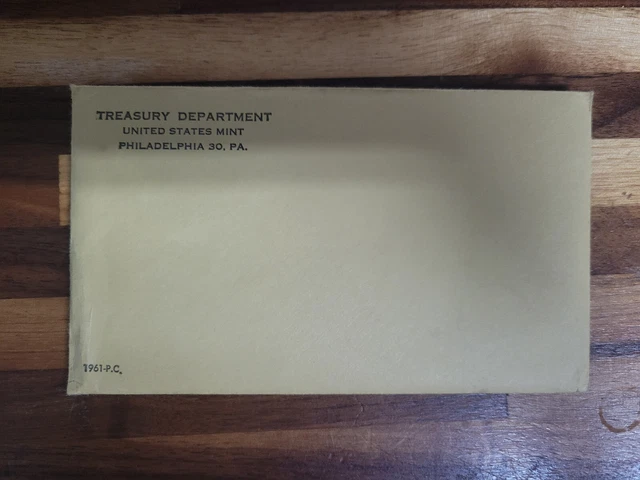 1961 Proof Set Original Envelope COA US Silver Coin Lot Mint