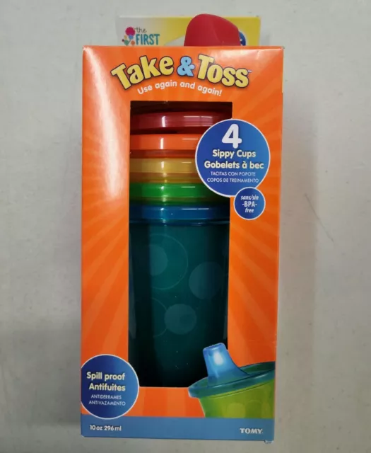 Take & Toss Sippy Cups Spill Proof 10 oz 9m+ - 4 ct pkg