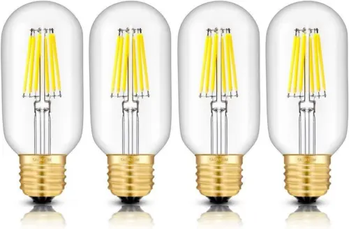 Dimmable T45 LED Edison Bulb 6W, E27 Screw Filament Cool 6w White