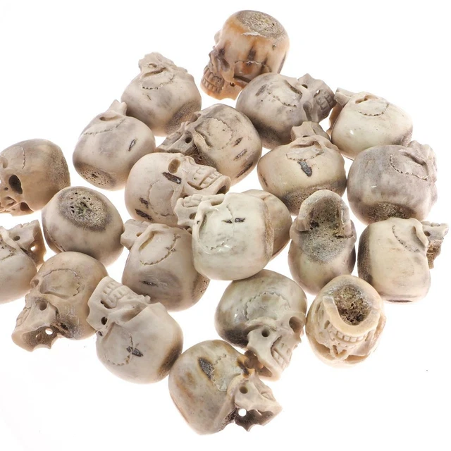 34-37mm 1 1/2" Hand Carving Deer Antler Skull Wholesale Lot Bead Cabochon 3