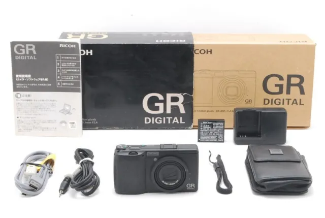 【NEAR MINT w/Box】 Ricoh GR Digital 8.1MP Black Compact Digital Camera From JAPAN