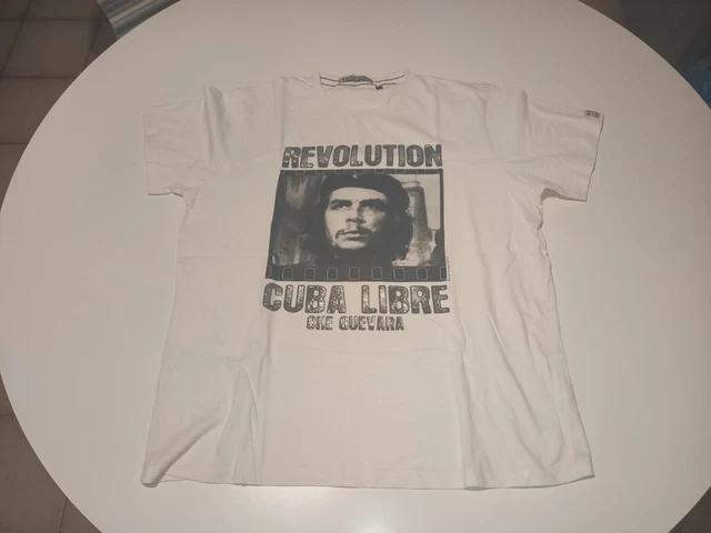 T-shirt Che Guevara Militant Révolutionnaire | Blanc, Manches Courtes, Polyester | Fabriqué En France