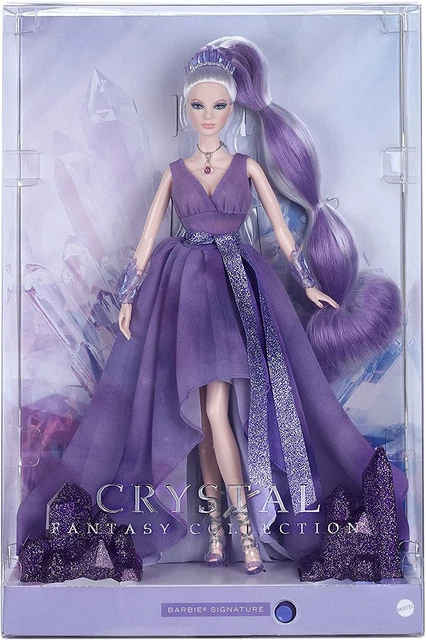 BARBIE DOLL CRYSTAL Fantasy Collection Amethyst Doll GTJ96 Brand