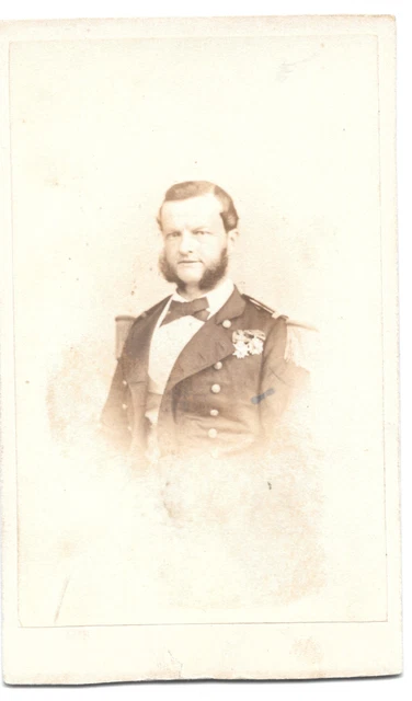Photo CDV Originale Officier Voltigeur - Legros Paris, Circa 1865 - Tirage Albuminé