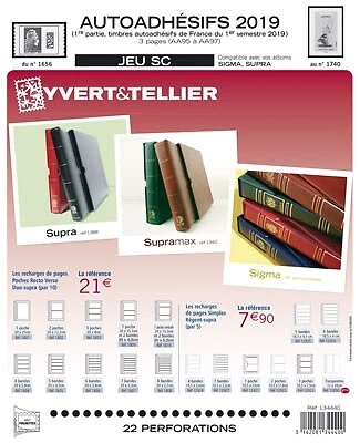 Jeu Yvert et Tellier France Autoadhésifs SC 1er semestre 2019